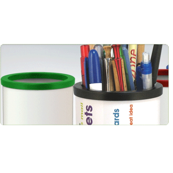 Pen pot recycled plastic & recycled paper